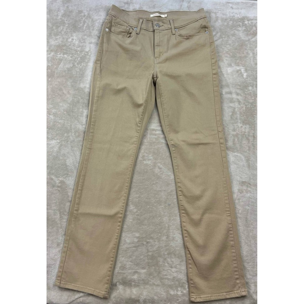 Levis Classic Straight Khaki Tan Mid Rise Pants 6 Medium W28 L30 392500069